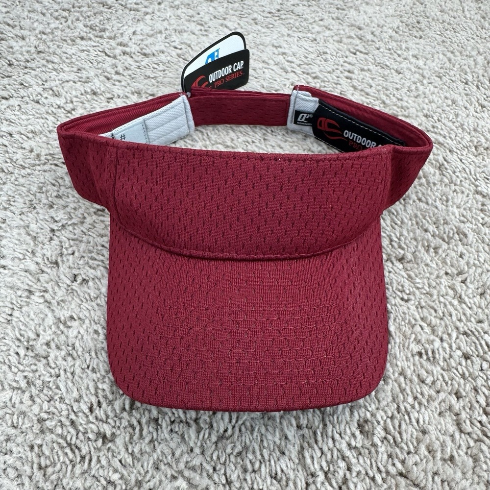 Outdoor Cap Visor Adjustable Burgundy Pro Series 1575 Q3 Quick Dry Mesh Hat NOS